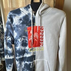 Brooklyn Cloth Mfg. Co. Tie-Dye Colorblock Hoodie Sweatshirt